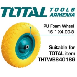 Polyurethane wheel for 150kg wheelbarrow